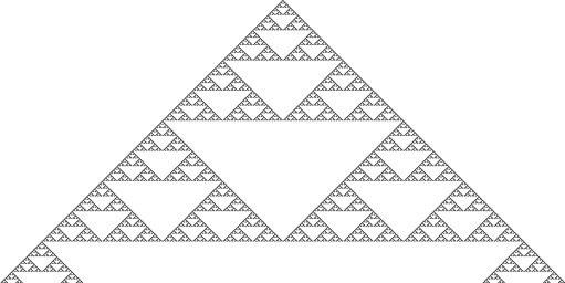 Rule 90 with 256 generations.