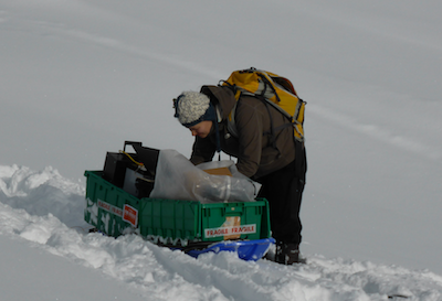 Checking equipment in Innsbruck, Austria, last month