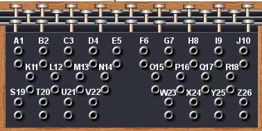 A diagrammatic representation of the plugboard