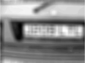 Blurred photo of number plate