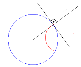 The arc of a circle.