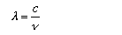 lambda=c/nu