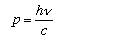 p=h.nu/c