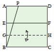 <div style='width: 121px;'>Fold line BC up to line EF and unfold, creating line GH.</div>