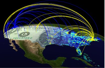 A diagram showing the spread of bills
