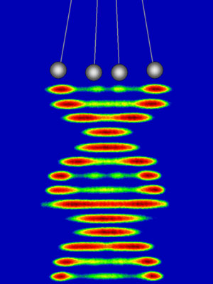 A quantum Newton's cradle