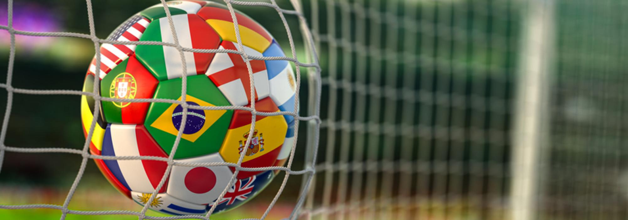 Football in net