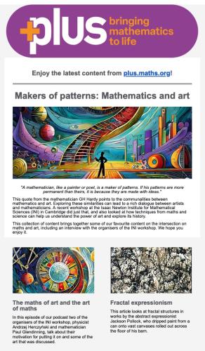 Plus newsletter screenshot