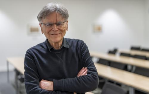 Graeme Segal in a classroom
