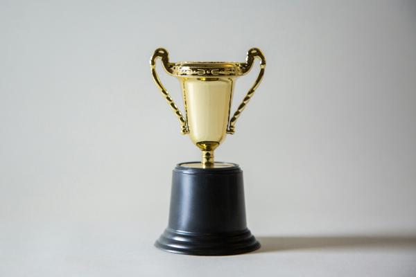 a gold trophy