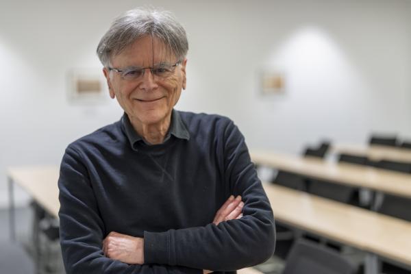 Graeme Segal in a classroom