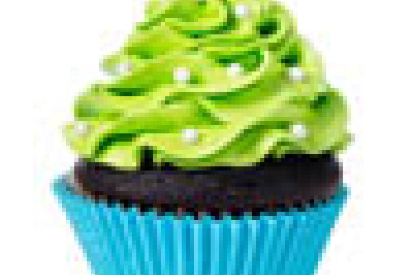 Fairy cake with green icing