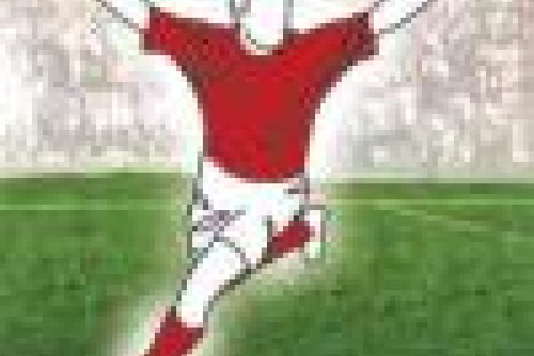 Football player with their arms in the air