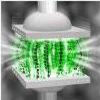 Green numbers in a white clamp