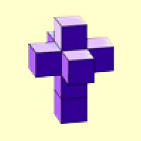 Cubes forming a cross